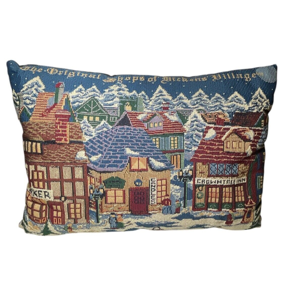 Department 56 Goodwin Weavers Dickens Snow Village Shops Tapestry Pillow